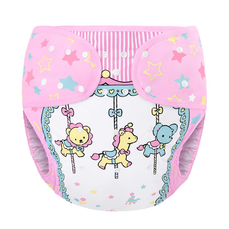 LittleForBig Washable Adjustable Reusable Waterproof Cloth Adult Diaper Wrap Cover One Size - Little Circus